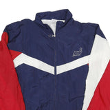 CONVERSE Mens Blue & Red Zip Jacket XL Polyester Blend Colourblock Retro