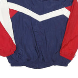 CONVERSE Mens Blue & Red Zip Jacket XL Polyester Blend Colourblock Retro