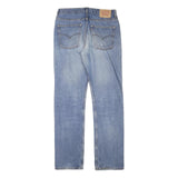 LEVI'S Mens Regular Fit Blue Denim Straight Jeans Zip W32 L32 Classic Style