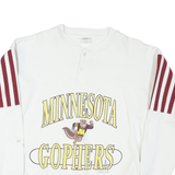 LOGO 7 Mens White & Maroon Minnesota Gophers Crew Neck L Cotton Blend Pullover