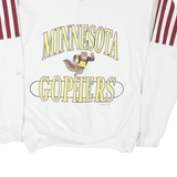 LOGO 7 Mens White & Maroon Minnesota Gophers Crew Neck L Cotton Blend Pullover