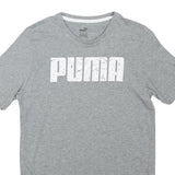 PUMA Womens Grey Classic T-Shirt XS Short Sleeve Crew Neck Cotton Blend Casual