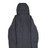 MISS SIXTY Womens Black Hooded Zip Up Longline Polyamide Jacket S Plain Stylish