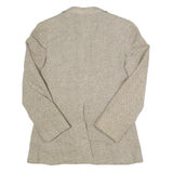 BURNBRAE Womens Beige Wool Herringbone Jacket M Button Closure Elbow Patches