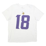 NIKE Mens White & Purple Jefferson 18 Graphic T-Shirt L Short Sleeve Crew Neck