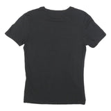 CALVIN KLEIN JEANS Womens Black T-Shirt S Short Sleeve Crew Neck Logo Print