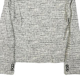 MAX MARA STUDIO Womens Black & White Tweed Button Jacket XS Synthetic Classic