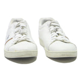 U.S. POLO ASSN Leather Mens Low Top Trainers White Brown UK 9 Casual Comfort