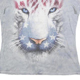 THE MOUNTAIN Womens Grey Graphic T-Shirt L Short Sleeve Crew Neck Cotton