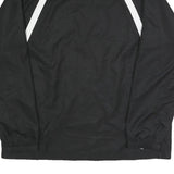 REEBOK Mens Black & White Athletic Zip Jacket XL Polyester Track Sportswear