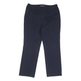 LAUREN RALPH LAUREN Womens Cotton Blend Navy Regular Fit Straight Trousers W33
