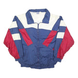 PRO SPIRIT Mens Blue & White & Red Zip Front Nylon Jacket L Casual Sport