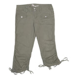 GARAGE Womens Shorts Green Casual Cotton Blend M W30 Button Closure Pockets