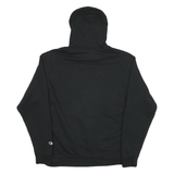 CHAMPION Mens Black Hoodie L Cotton Blend Classic Pullover Hooded Sweatshirt