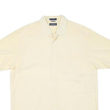 NAUTICA Mens Yellow & Cream Check Cotton Blend Shirt L Casual Smart Button-Up