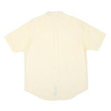 NAUTICA Mens Yellow & Cream Check Cotton Blend Shirt L Casual Smart Button-Up