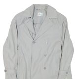 CLASS INTERNATIONAL Womens Grey Button Jacket M Polyester Blend Classic Trench