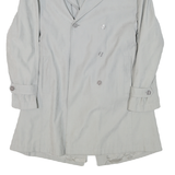 CLASS INTERNATIONAL Womens Grey Button Jacket M Polyester Blend Classic Trench