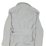 CLASS INTERNATIONAL Womens Grey Button Jacket M Polyester Blend Classic Trench