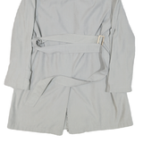 CLASS INTERNATIONAL Womens Grey Button Jacket M Polyester Blend Classic Trench