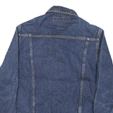 WPM Womens Blue Denim Jacket M Cotton Blend Button Closure Casual Stylish