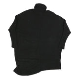 FIRETRAP Womens Black Plain Jumper Roll Neck Chunky Knit M Fashion Pullover