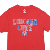 FANATICS Mens Red Chicago Cubs Graphic T-Shirt M Short Sleeve Crew Neck Cotton