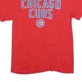 FANATICS Mens Red Chicago Cubs Graphic T-Shirt M Short Sleeve Crew Neck Cotton