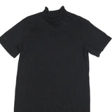 KENZO Womens Black Cotton Blend Tiger Logo Day Dress Short Sleeve M