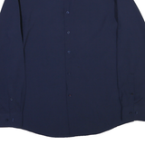 NAUTICA Mens Blue Slim Fit Shirt L Long Sleeve Button Closure Classic Collar