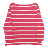 MINT VELVET Womens Pink & White Striped Top Long Sleeve Round Neck UK 18