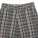 DICKIES Mens Shorts Black & Beige Checked Casual L W34 Cargo Workwear