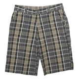 DICKIES Mens Shorts Black & Beige Checked Casual L W34 Cargo Workwear