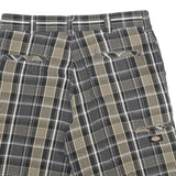 DICKIES Mens Shorts Black & Beige Checked Casual L W34 Cargo Workwear