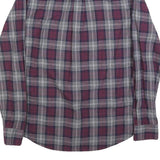 BARBOUR Mens Red & Grey Check Shirt S Button Down Collar Long Sleeve Casual