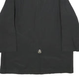 PIERO GUIDI Womens Black Cotton Blend Button Jacket M Plain Elegant Designer
