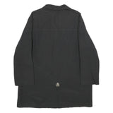 PIERO GUIDI Womens Black Cotton Blend Button Jacket M Plain Elegant Designer