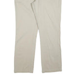 DICKIES Womens Cotton Blend Beige Regular Fit Straight Leg Trousers W36 L30 Zip