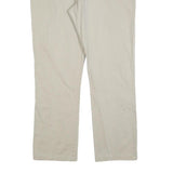 DICKIES Womens Cotton Blend Beige Regular Fit Straight Leg Trousers W36 L30 Zip