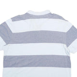 CHAPS Mens Blue & White Striped Short Sleeve Polo Shirt XL Casual Cotton