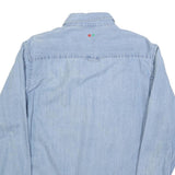 KICKERS Mens Blue Denim Shirt L Classic Cotton Long Sleeve Casual
