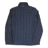 TOMMY HILFIGER Womens Navy Blue Quilted Polyester Blend Jacket L Zip Casual