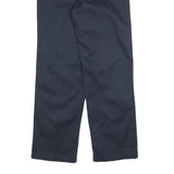DICKIES Mens Cotton Blend Navy Regular Fit Straight Leg Trousers W34 L32