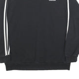 ADIDAS Womens Black Sweatshirt L Crew Neck Cotton Blend Sportswear
