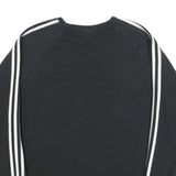 ADIDAS Womens Black Sweatshirt L Crew Neck Cotton Blend Sportswear