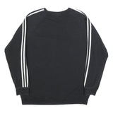 ADIDAS Womens Black Sweatshirt L Crew Neck Cotton Blend Sportswear