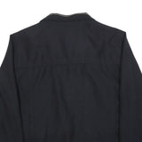 KINGFIELD Mens Black Cotton Blend Jacket L Zip Classic Style Comfortable Pockets