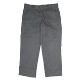 DICKIES Mens Polyester Blend Classic Grey W36 L28 Workwear Trousers Zip Closure