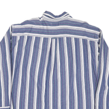 ARIZONA Mens Blue & Green Striped Cotton Blend Shirt L Casual Button Down