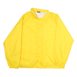 JACKETS Mens Yellow Button Jacket 2XL Polyester Plain Lightweight Casual